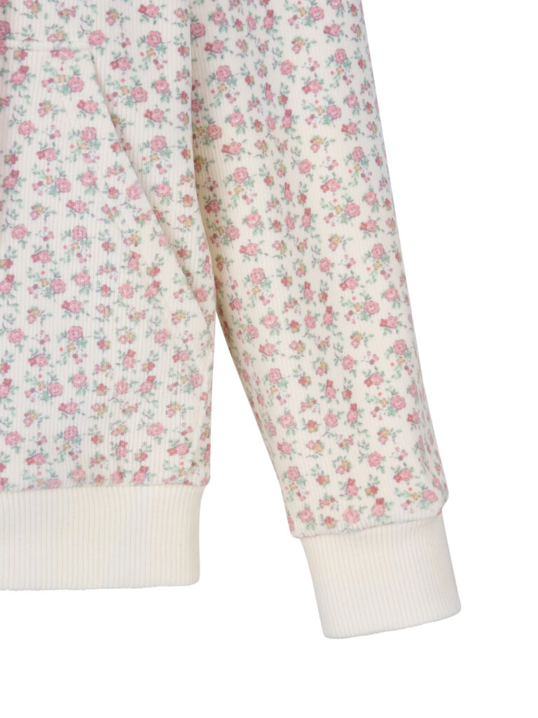 #139 Soft Floral Hoodie (Cream)