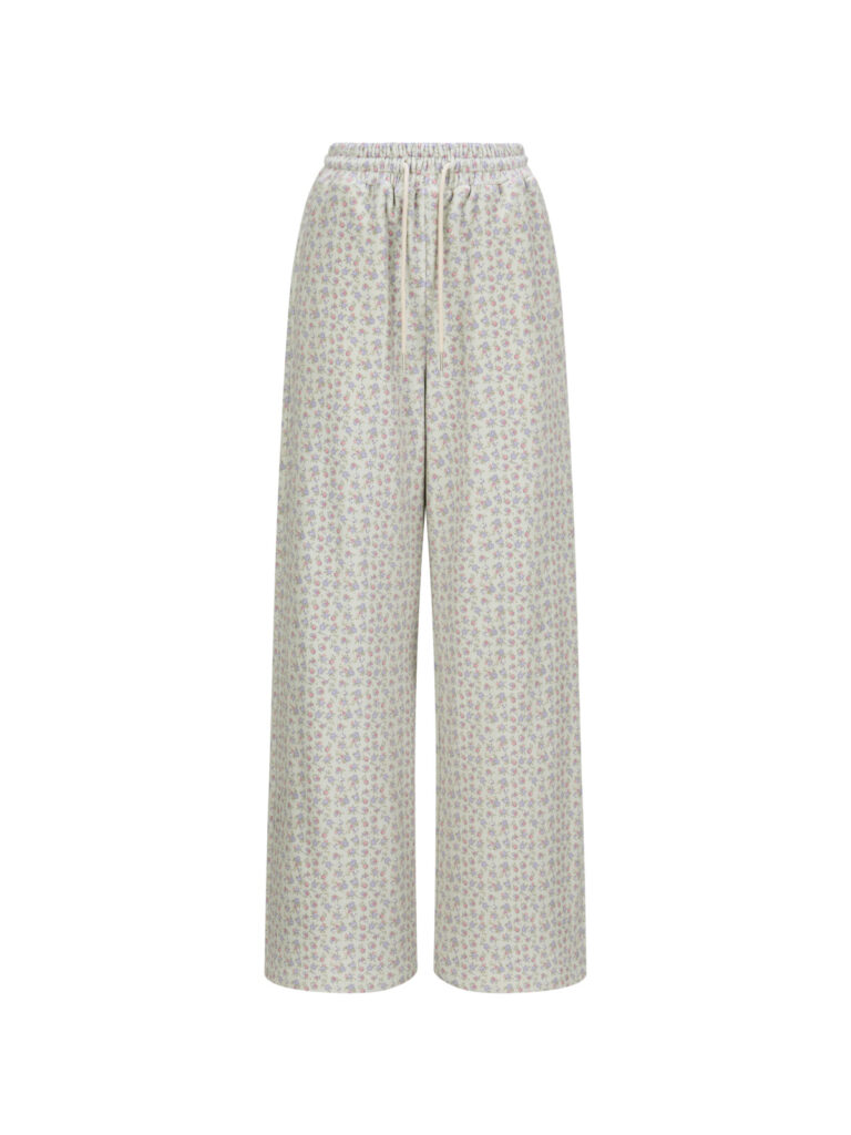 #140.1 Soft Floral Tracksuit Bottoms (Light Green)