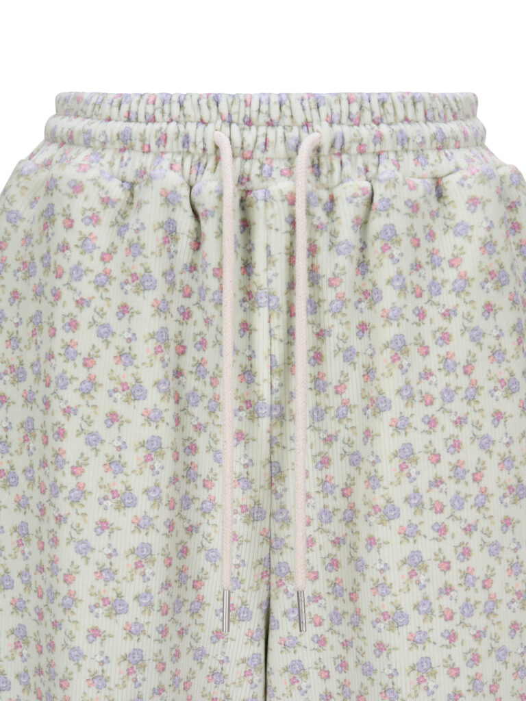 #140.1 Soft Floral Tracksuit Bottoms (Light Green)