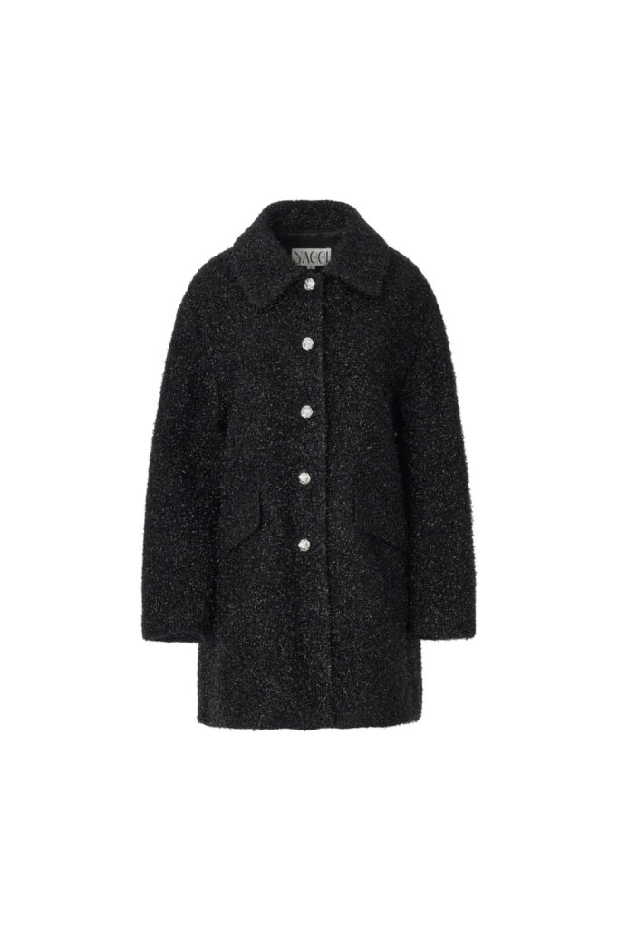#138 Noir Tweed Coat