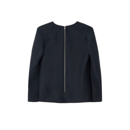 Alternative view of #135 Calvin Silk Top (Black)
