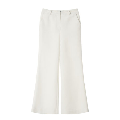 #136.1 Calvin Silk Trousers (White)