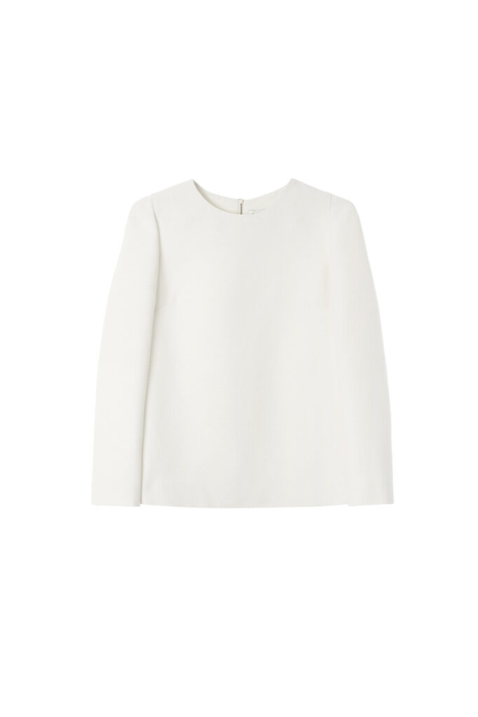 #136 Calvin Silk Top (White)