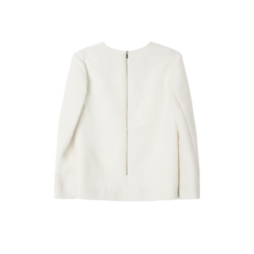 Alternative view of #136 Calvin Silk Top (White)