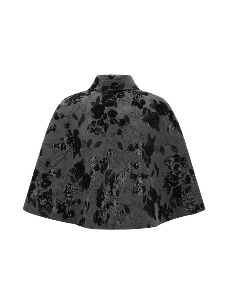 #143 Charlotte Denim Embroidery Cape