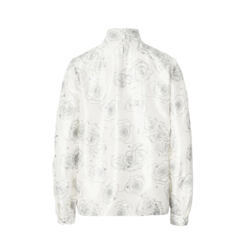 Alternative view of #1411. Champagne Silk Bow Blouse (Rose Sequin)