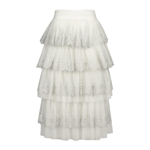 Alternative view of #142.1 Sophie Lace Tulle skirt (White)