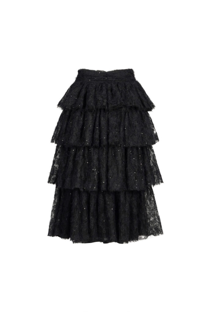 #142 Sophie Lace Tulle skirt (Black)