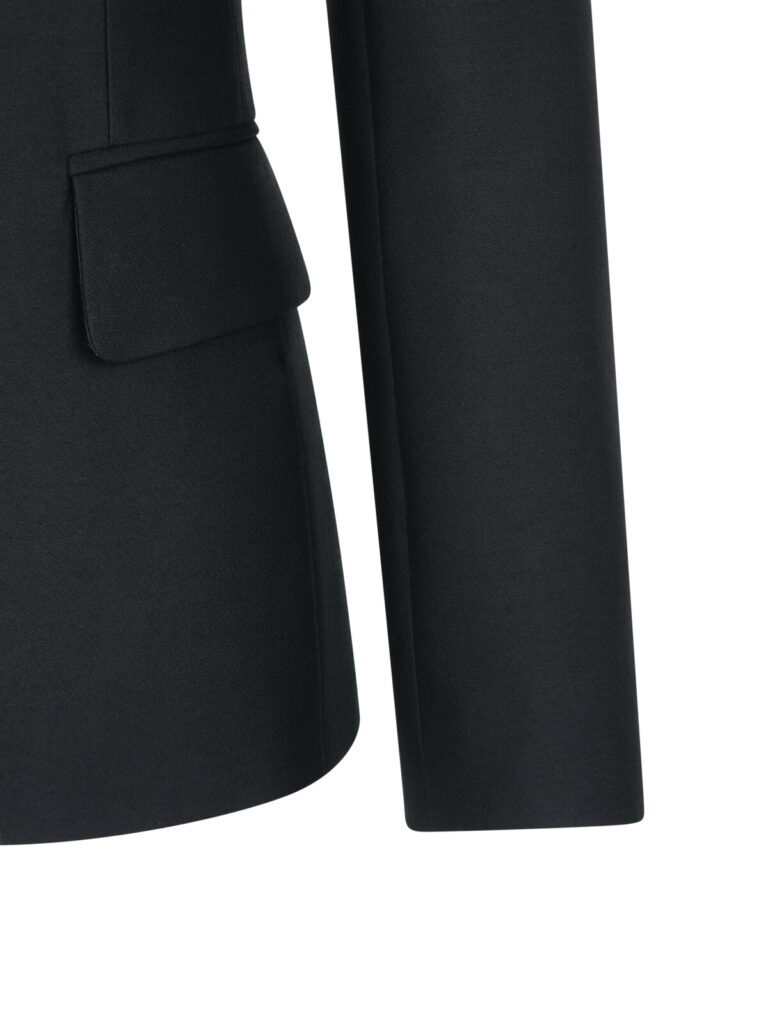 #148 Wool Silk Tailored Jacket (Black)