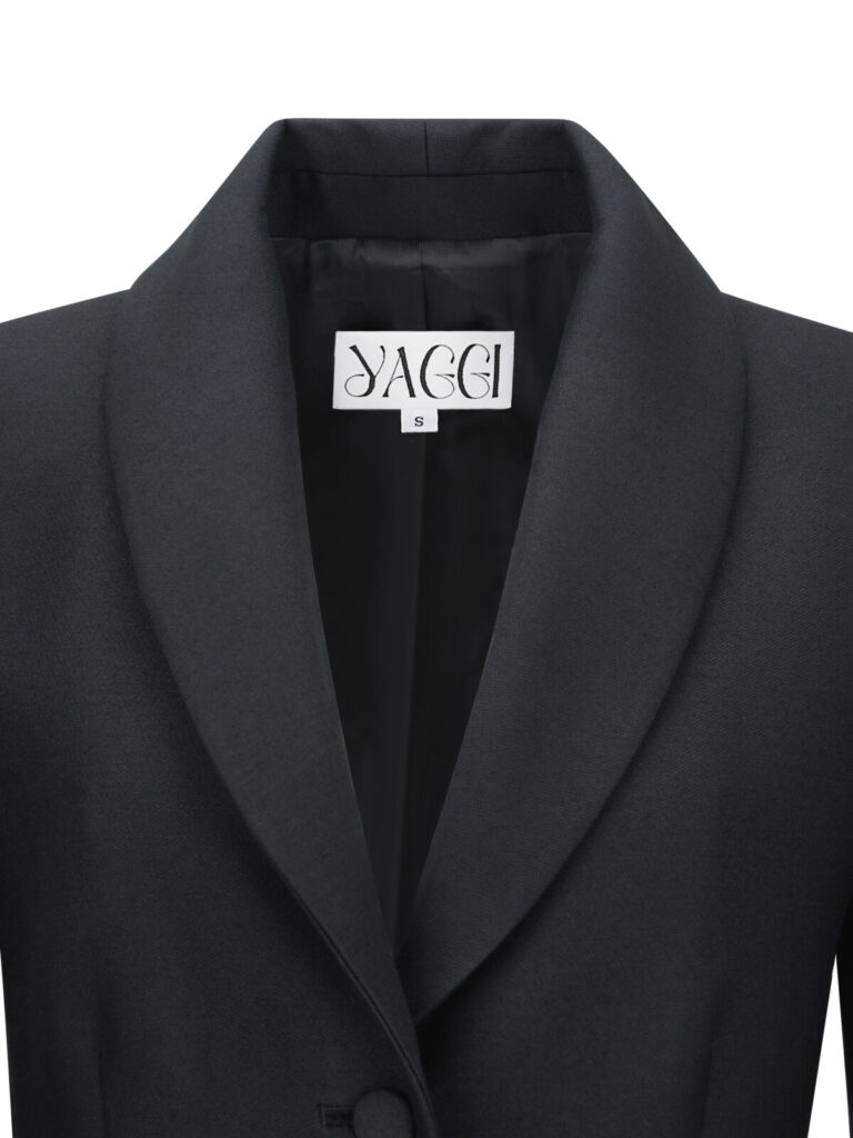 #148 Wool Silk Tailored Jacket (Black)