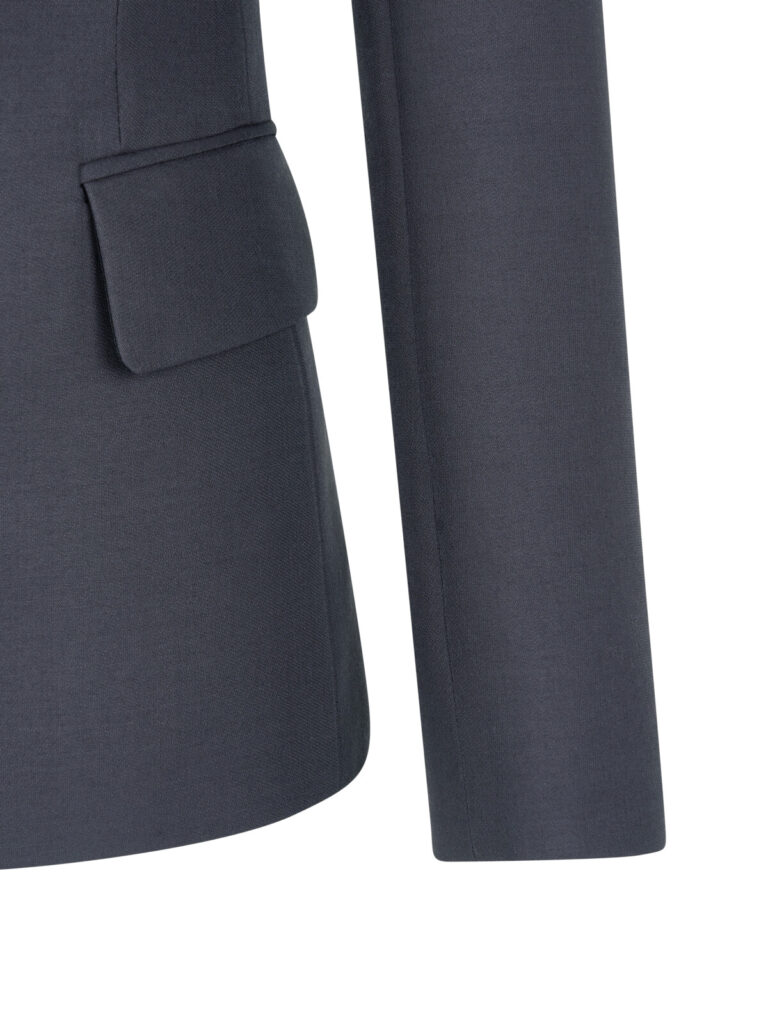 #148.1 Wool Silk Tailored Jacket (Grey)