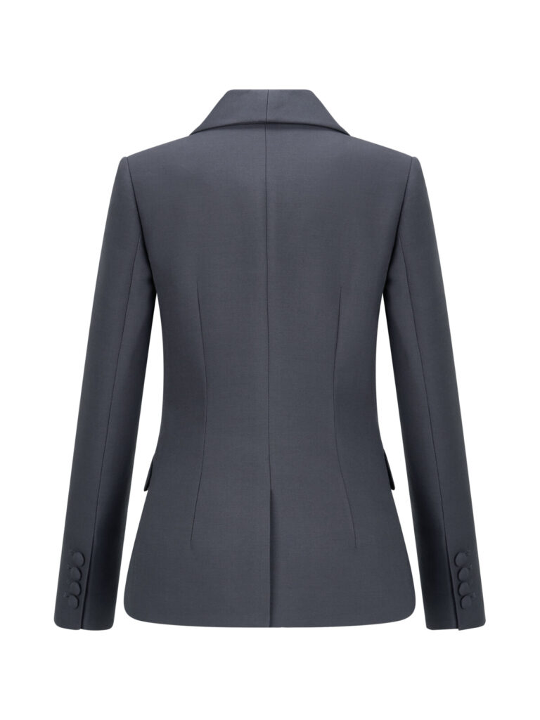 #148.1 Wool Silk Tailored Jacket (Grey)
