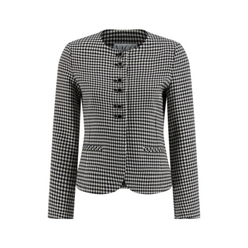 #150 Ceramic Button Check Jacket