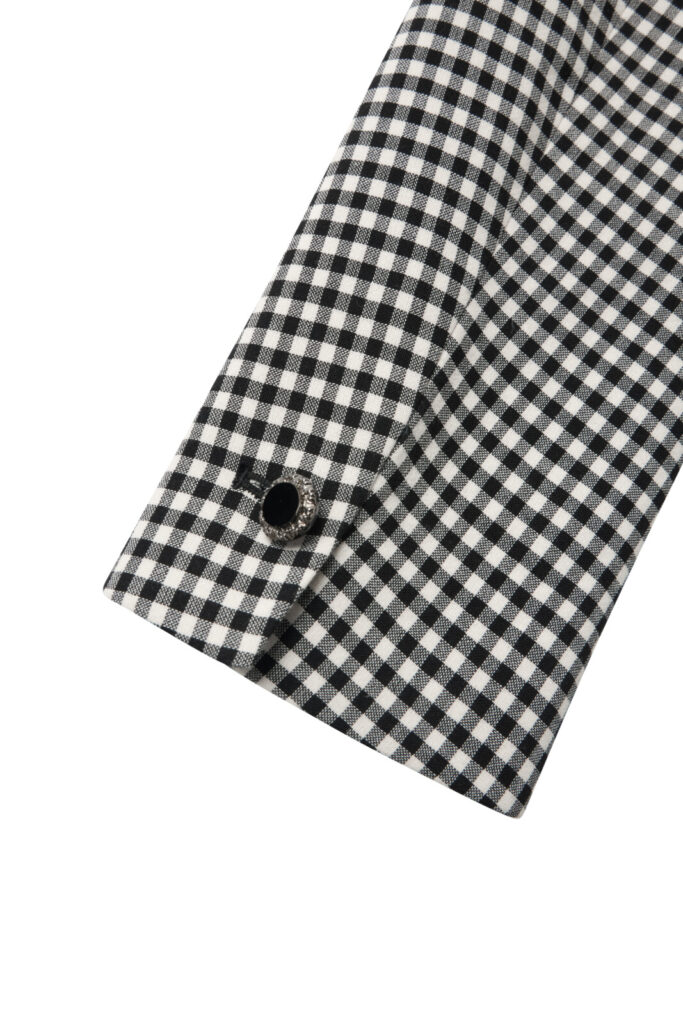 #150 Ceramic Button Check Jacket
