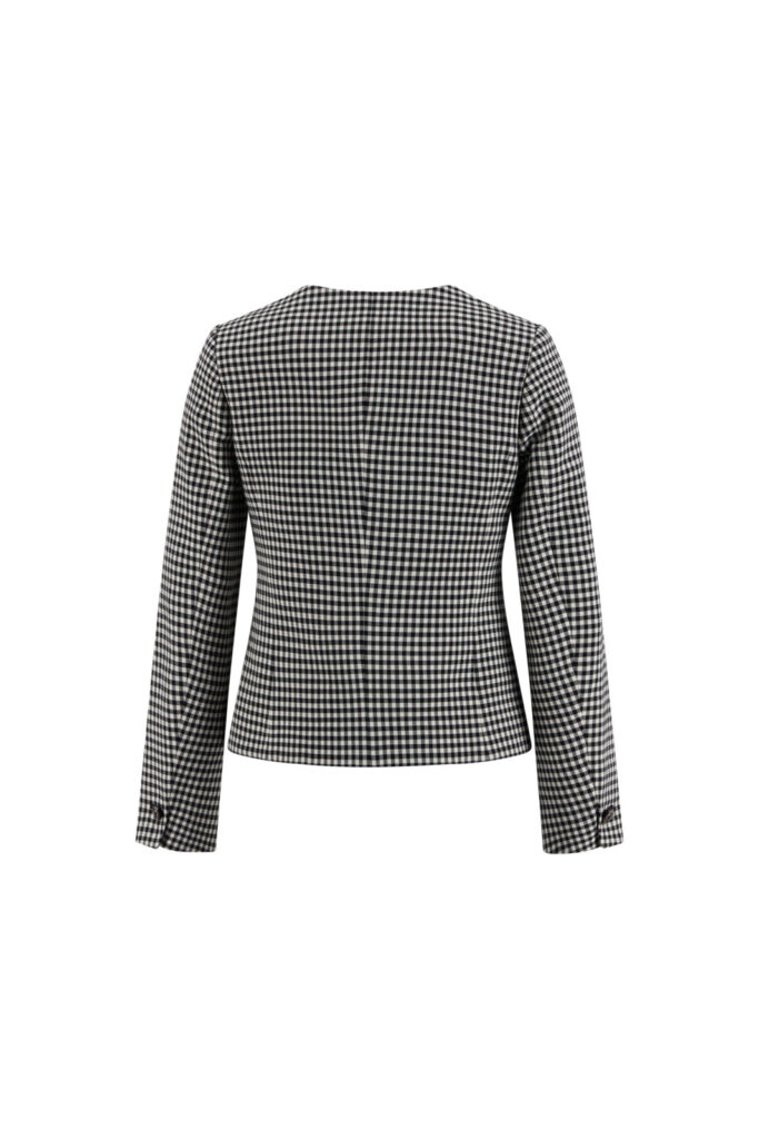 #150 Ceramic Button Check Jacket