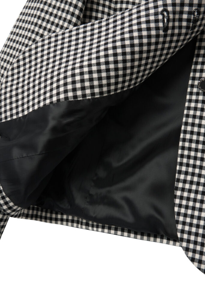 #150 Ceramic Button Check Jacket