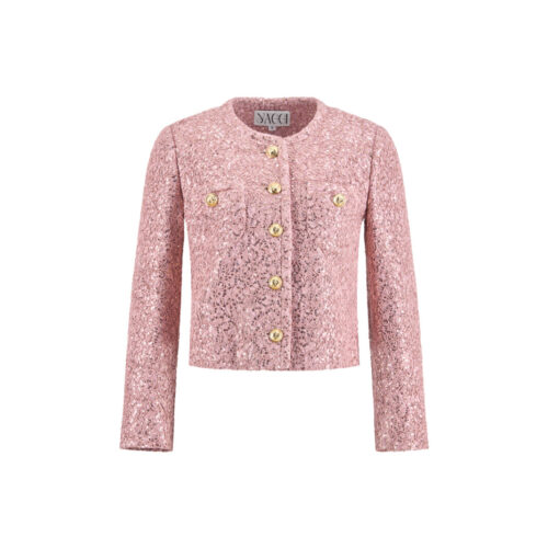 #152 Dusty Rose Sequin Lace Jacket