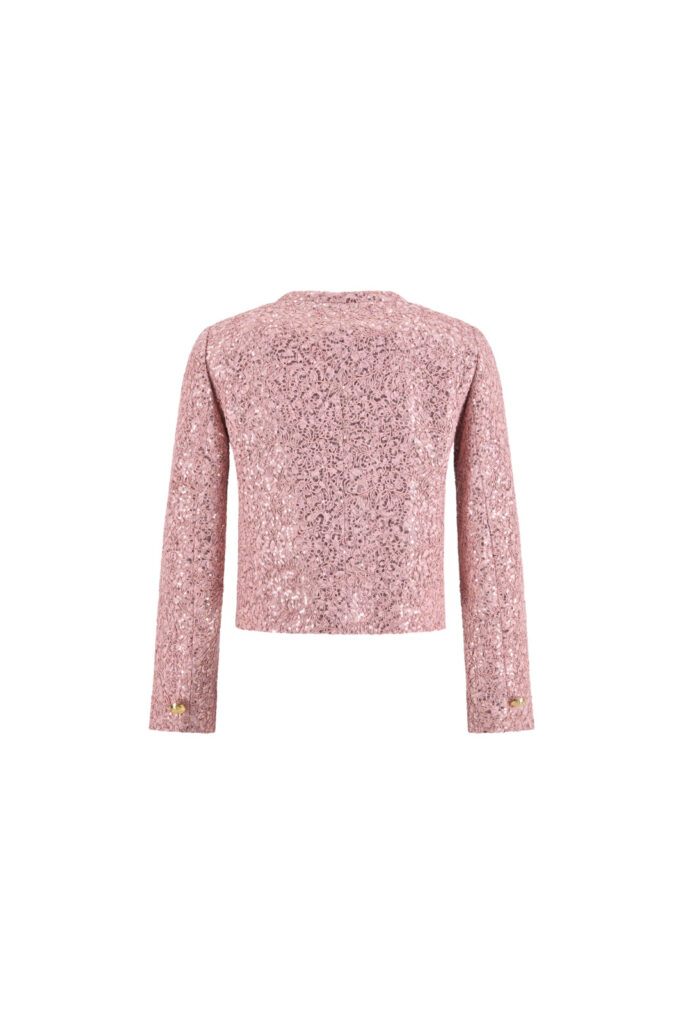 #152 Dusty Rose Sequin Lace Jacket