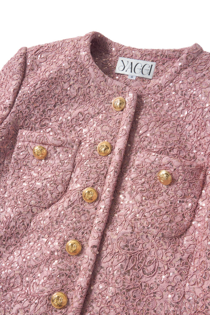 #152 Dusty Rose Sequin Lace Jacket