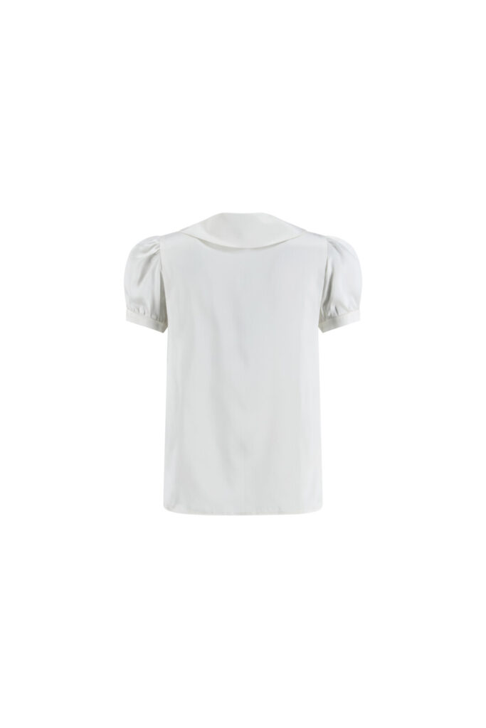 #161 Round Collar Silk Blouse