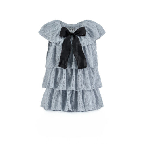 #158 Soft Lace Layered Blouse (Blue)