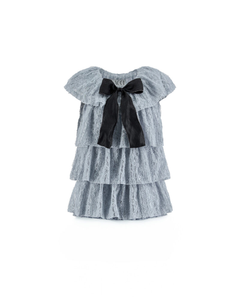 #158 Soft Lace Layered Blouse (Blue)