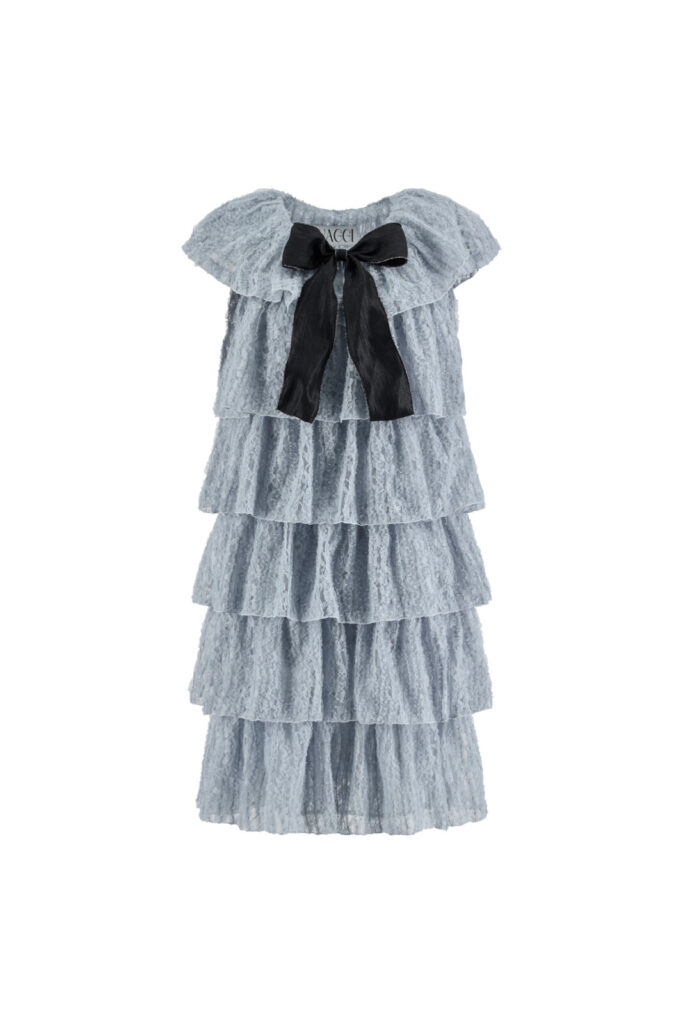 #158.1 Soft Lace Layered Dress (Blue)