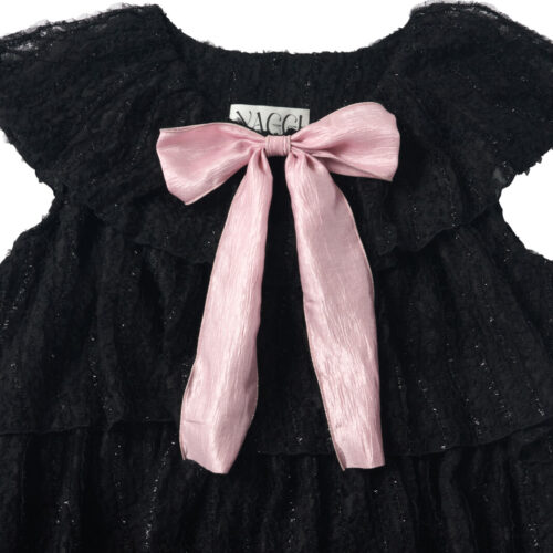 Alternative view of #157 Soft Lace Layered Blouse (Black)