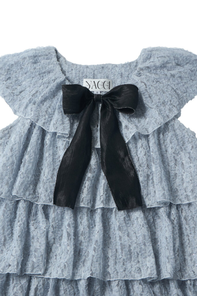 #158 Soft Lace Layered Blouse (Blue)