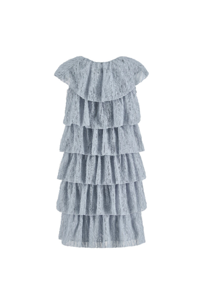 #158.1 Soft Lace Layered Dress (Blue)