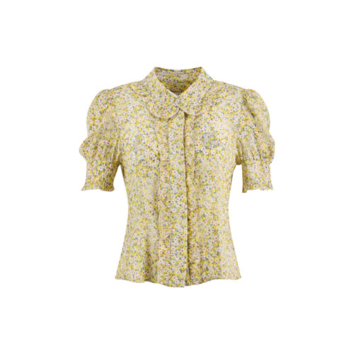 #163 Yellow Daisy Blouse