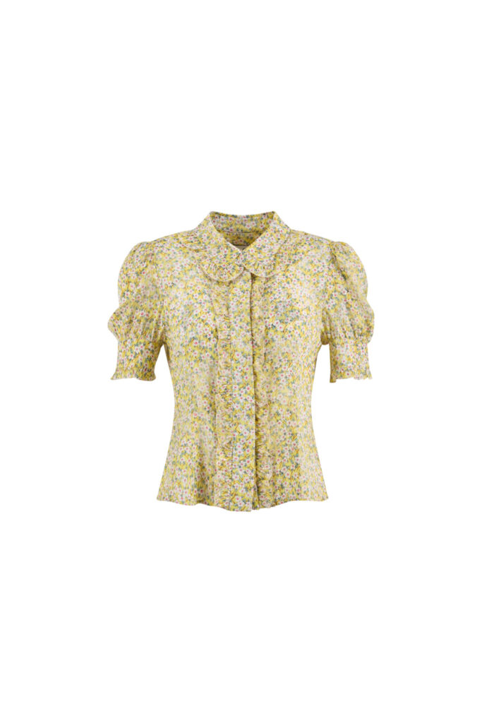 #163 Yellow Daisy Blouse