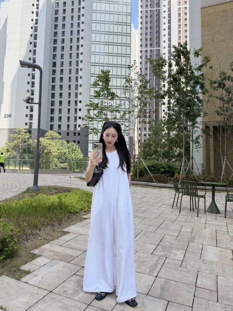 #165 Easy Day Jumpsuit (White)