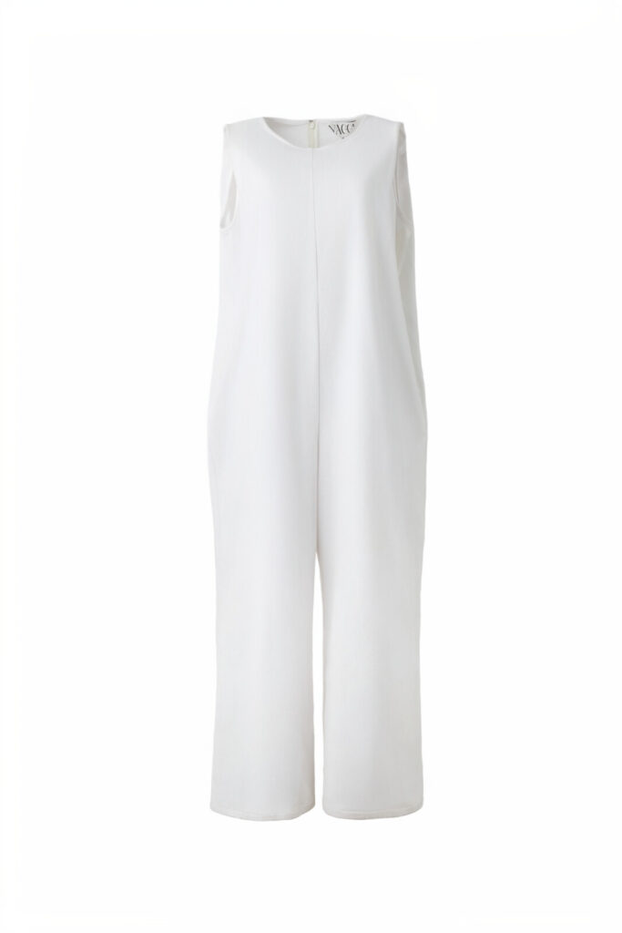 #165 Easy Day Jumpsuit (White)