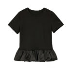 #169.1 Satin Balloon Top (Black)