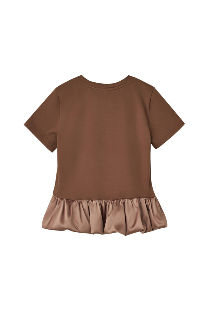 #169.2 Satin Balloon Top (Brown)
