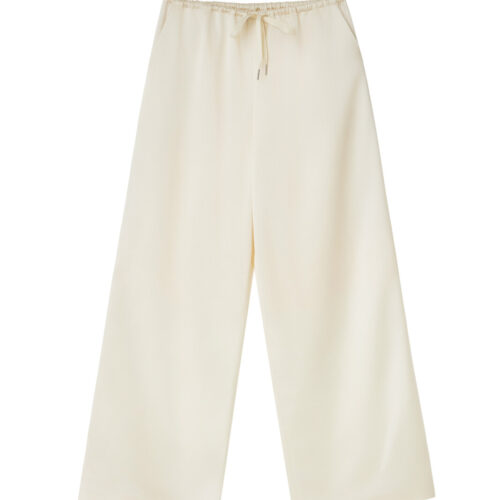 #168.1 Satin Silk Trousers (Pearl Cream)