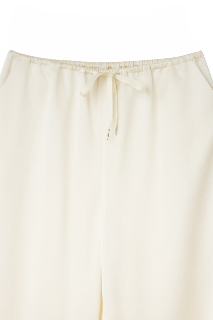#168.1 Satin Silk Trousers (Pearl Cream)