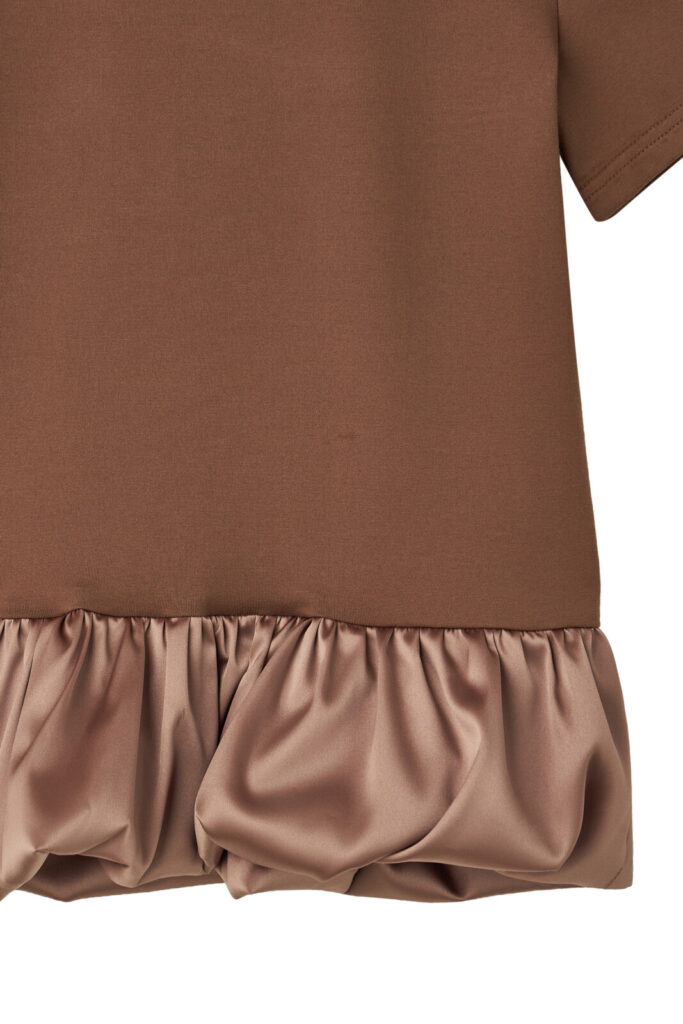 #169.2 Satin Balloon Top (Brown)